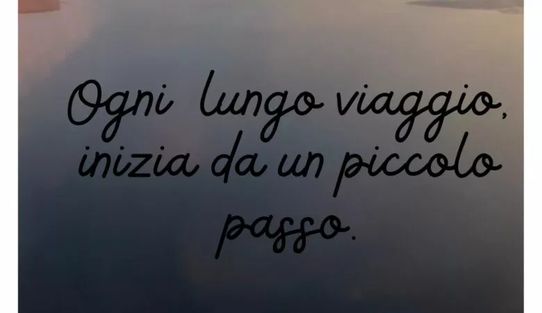 ogni piccolo passo porta a un lungo viaggio